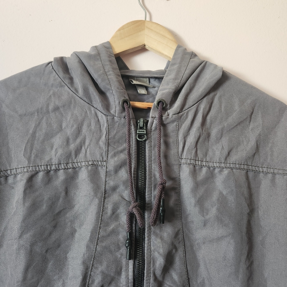 Bench Circle of Light Charcoal Gray Zip Up Hoodie Jacket Oversize Modal Wmns XS - Picture 6 of 10